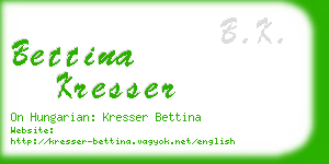 bettina kresser business card